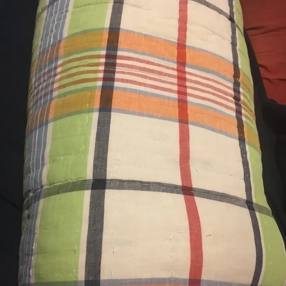 Pottery Barn Kids Full size plaid Madras reversible comforter
